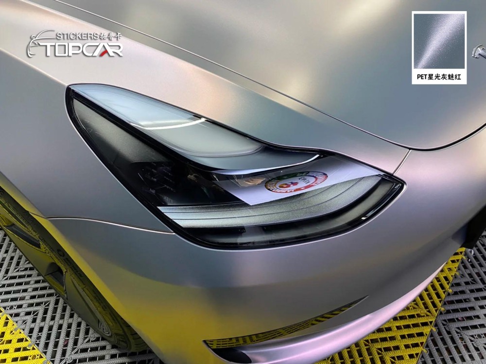 Expert Car Wrap Vinyl | TOPCAR Diamond Matte Candy Flip Grey Red from Professional Vinyl Roll Manufacturer