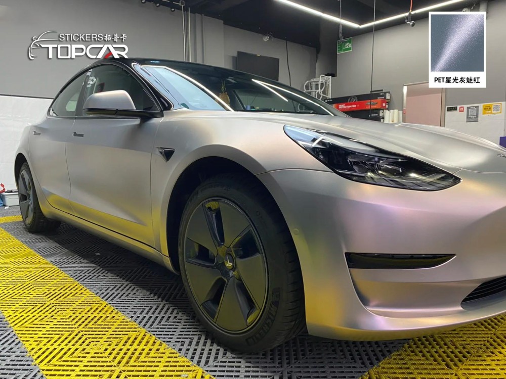 Expert Car Wrap Vinyl | TOPCAR Diamond Matte Candy Flip Grey Red from Professional Vinyl Roll Manufacturer