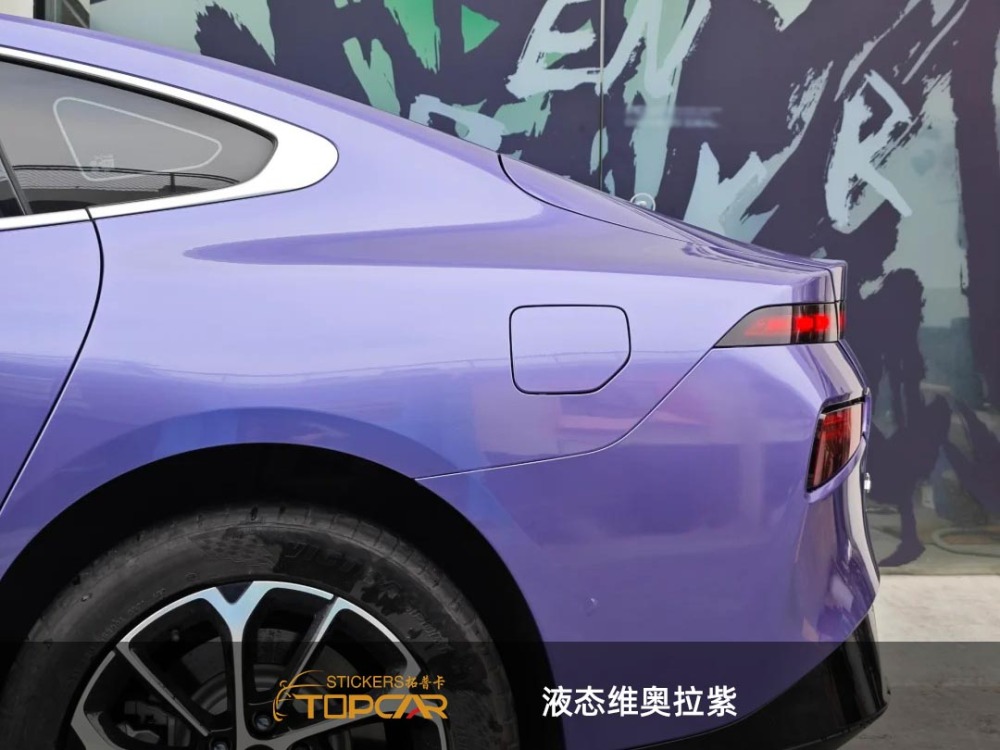 Liquid Metal Car Body Wrap Vinyl | TOPCAR Liquid Metal Violet Car Vinyl Sticker Roll