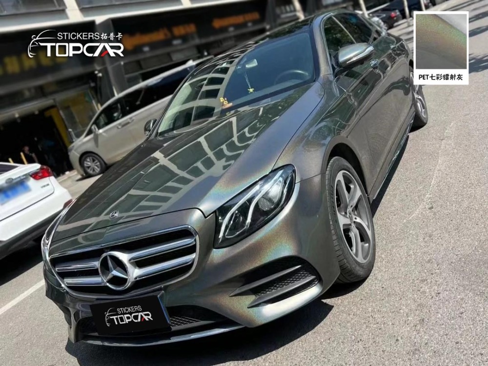 Professional Car Wrap Paper | TOPCAR Diamond Laser Grey for Expert Car Wrappers