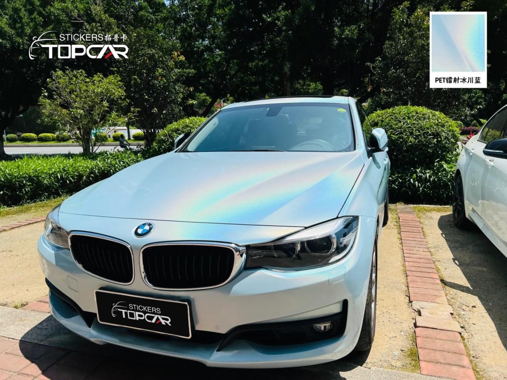 Advanced Car Wrapping Film Laser | TOPCAR Diamond Laser Glacier Blue from Professional Car Wrap Manufacturers