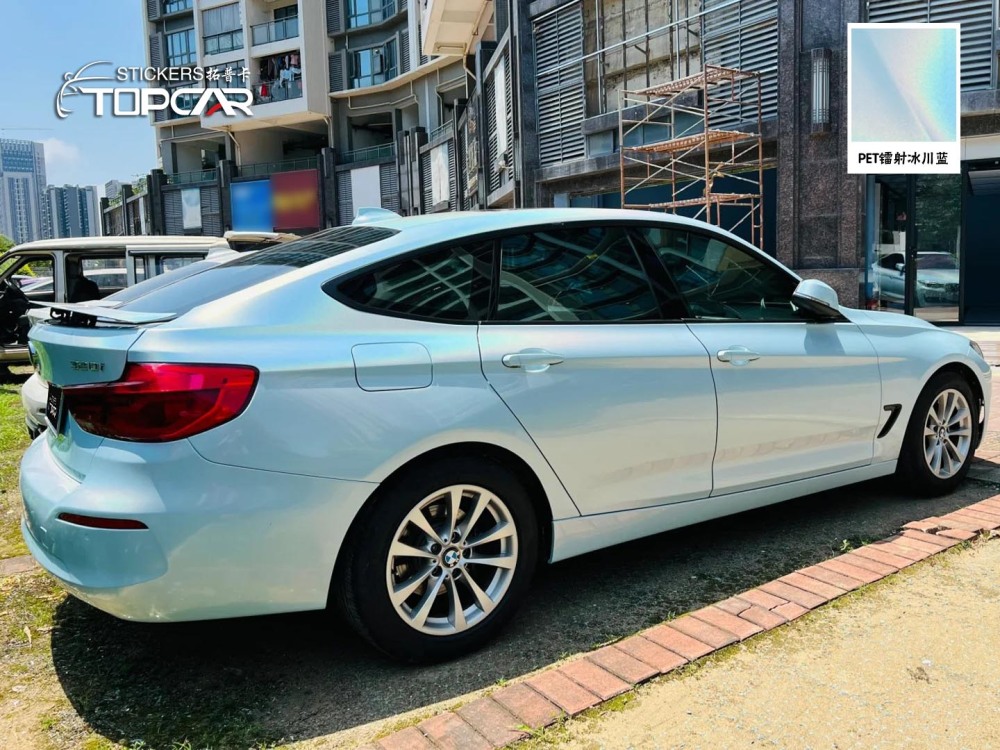 Advanced Car Wrapping Film Laser | TOPCAR Diamond Laser Glacier Blue from Professional Car Wrap Manufacturers