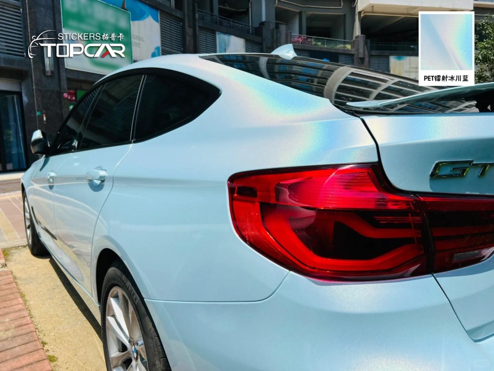 Advanced Car Wrapping Film Laser | TOPCAR Diamond Laser Glacier Blue from Professional Car Wrap Manufacturers