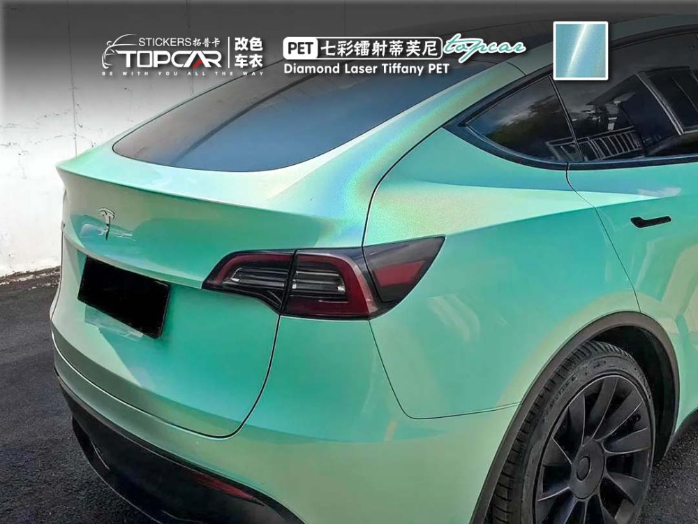 Innovative Car Wrapping Film Laser | TOPCAR Diamond Laser Tiffany Car Vinyl Paper