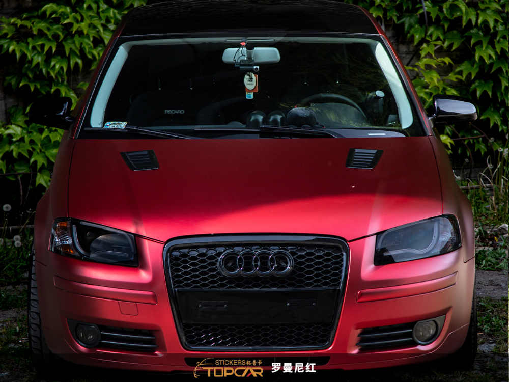Premium Vinyl Wrap Brands Innovation with TOPCAR Oxide Red Car Wrapping Foil