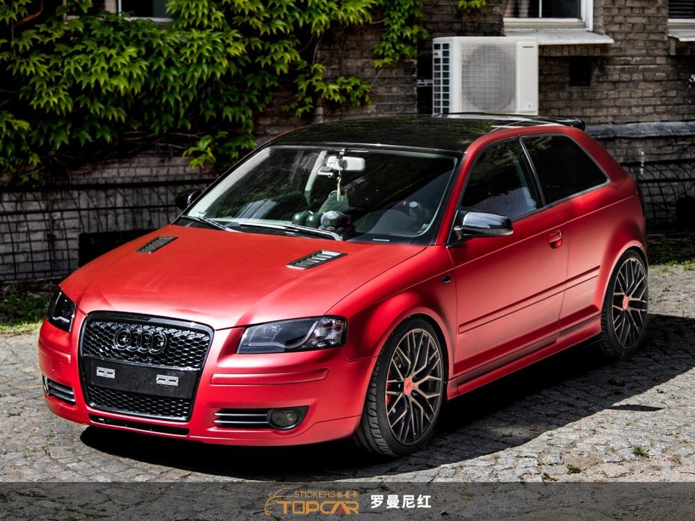 Premium Vinyl Wrap Brands Innovation with TOPCAR Oxide Red Car Wrapping Foil