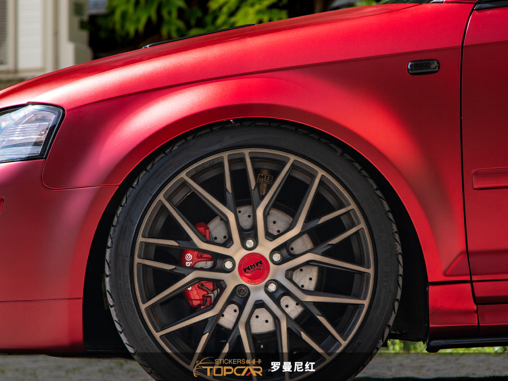 Premium Vinyl Wrap Brands Innovation with TOPCAR Oxide Red Car Wrapping Foil