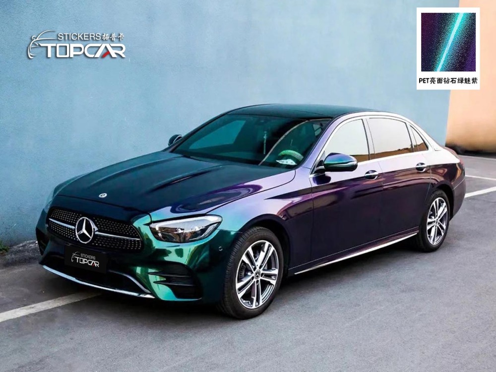 Professional Vinyl Wrapping Vehicles Solutions Featuring TOPCAR Glossy Chameleon Green Blue from Leading Car Color Change Wrap Vinyl Factory