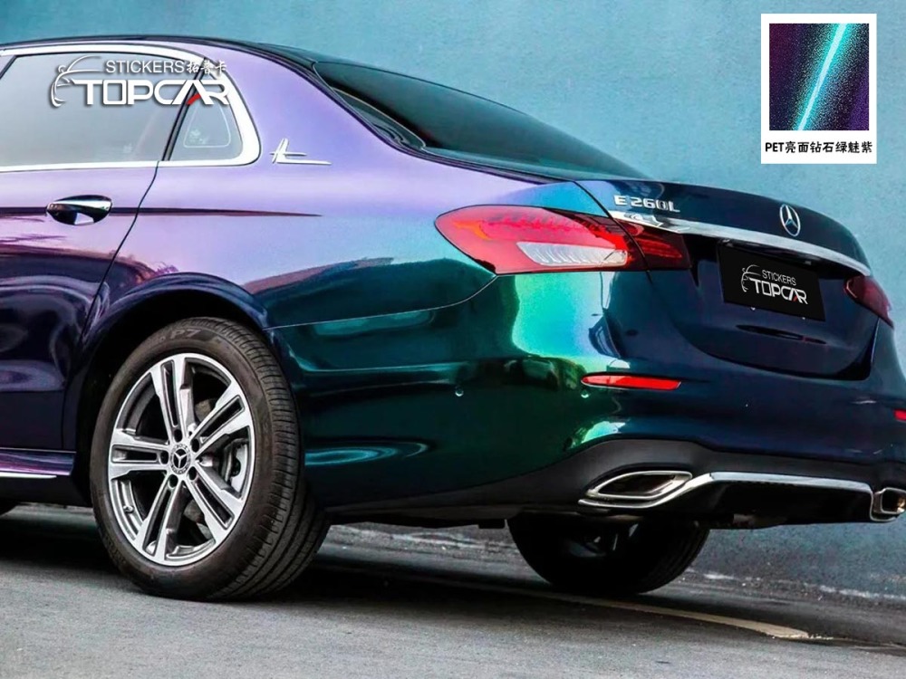 Professional Vinyl Wrapping Vehicles Solutions Featuring TOPCAR Glossy Chameleon Green Blue from Leading Car Color Change Wrap Vinyl Factory