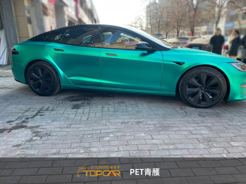 Flawless Car Wrap Vinyl Bubble Free Technology with TOPCAR Oxide Ceramic Tiffany Green from Premier Car Vinyl Wrap Importer