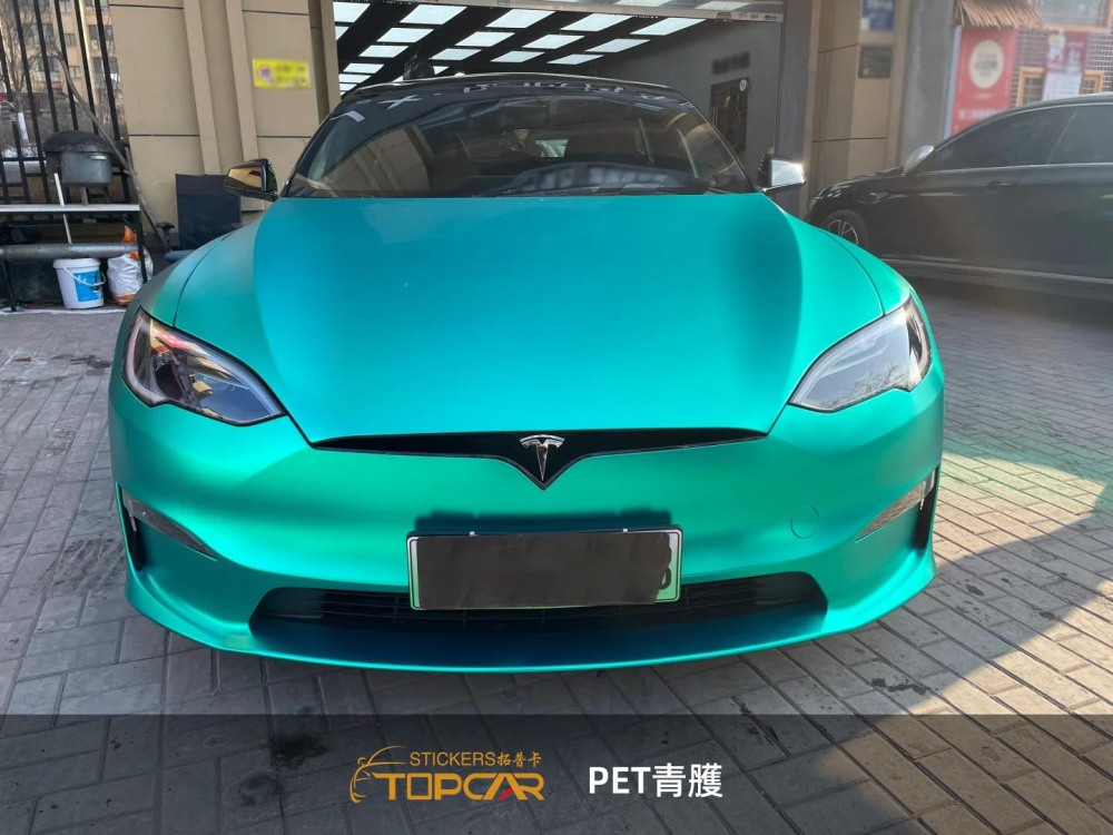 Flawless Car Wrap Vinyl Bubble Free Technology with TOPCAR Oxide Ceramic Tiffany Green from Premier Car Vinyl Wrap Importer
