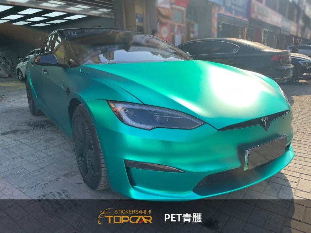 Flawless Car Wrap Vinyl Bubble Free Technology with TOPCAR Oxide Ceramic Tiffany Green from Premier Car Vinyl Wrap Importer