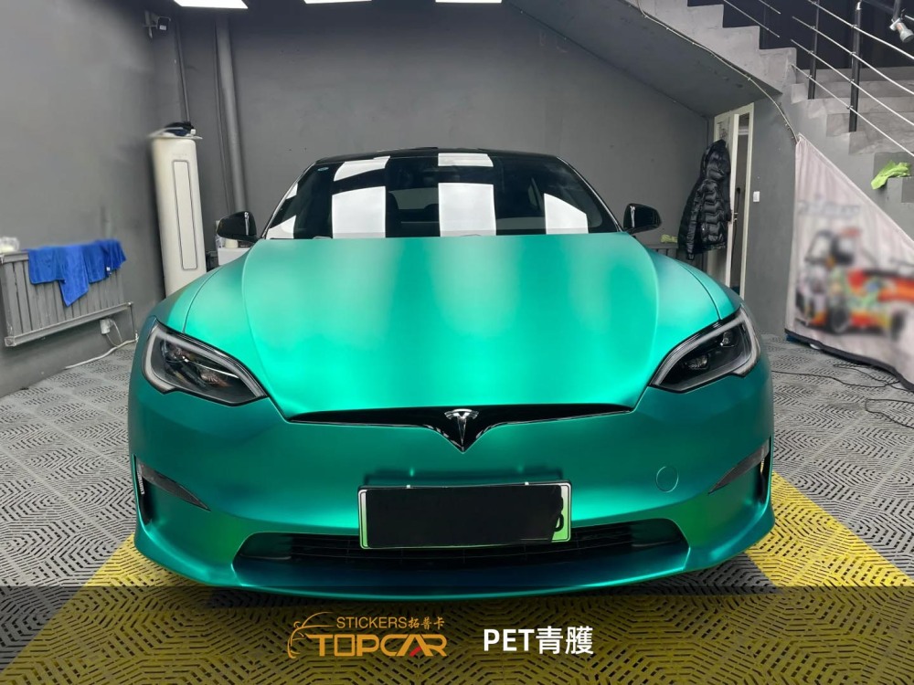 Flawless Car Wrap Vinyl Bubble Free Technology with TOPCAR Oxide Ceramic Tiffany Green from Premier Car Vinyl Wrap Importer