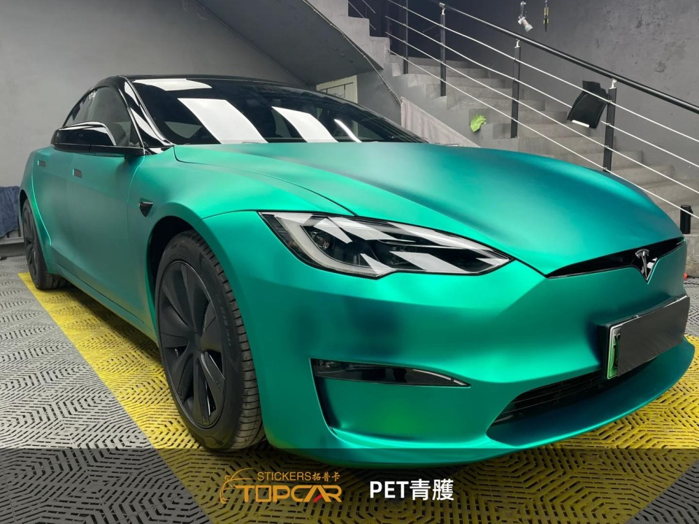 Flawless Car Wrap Vinyl Bubble Free Technology with TOPCAR Oxide Ceramic Tiffany Green from Premier Car Vinyl Wrap Importer