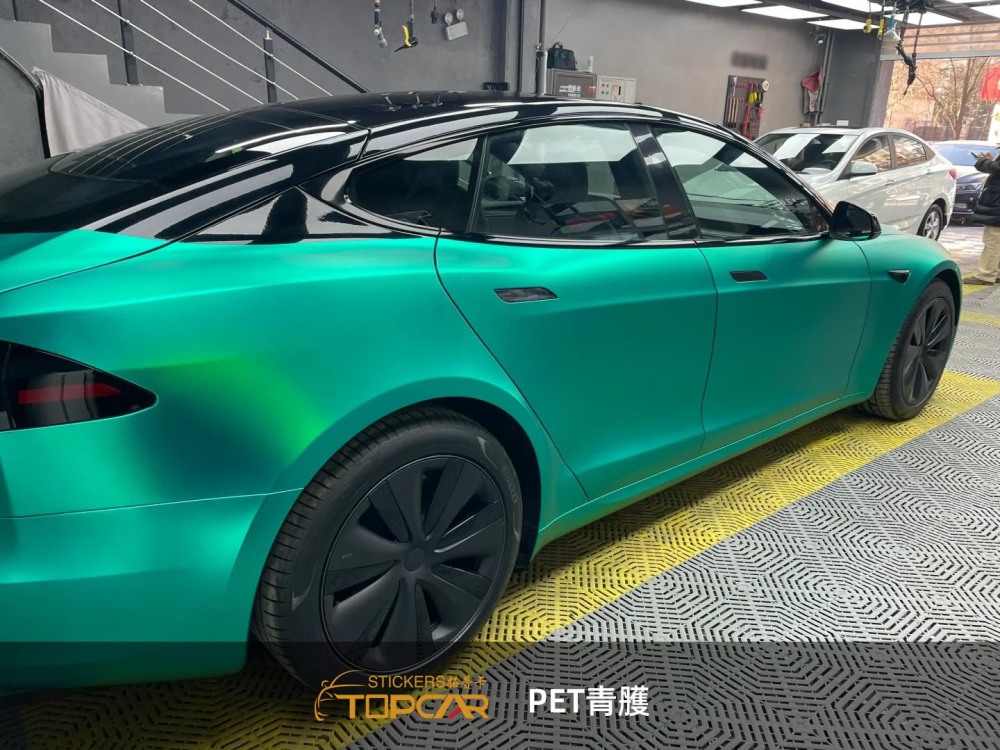 Flawless Car Wrap Vinyl Bubble Free Technology with TOPCAR Oxide Ceramic Tiffany Green from Premier Car Vinyl Wrap Importer