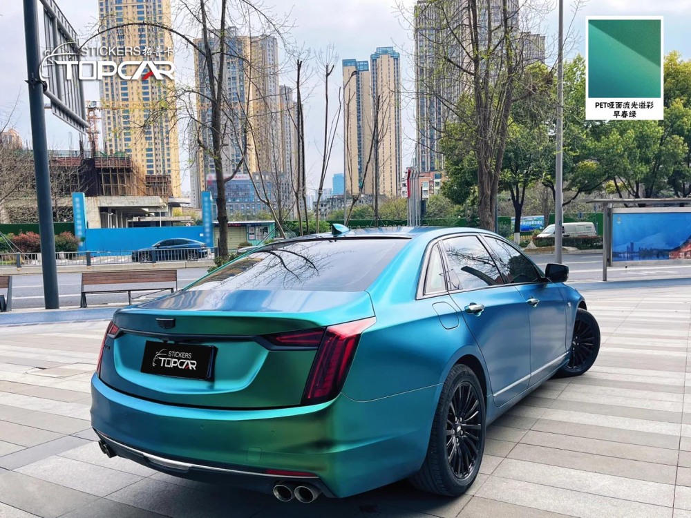 Advanced Car Wrap Vinyl Film Multi Color Solutions Featuring TOPCAR Matte Chameleon Spring Green in Premium Car Films
