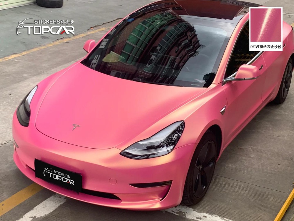 Innovative Car Light Color Change Film Technology with TOPCAR Matte Diamond Chameleon Gold Pink in Advanced Car Films