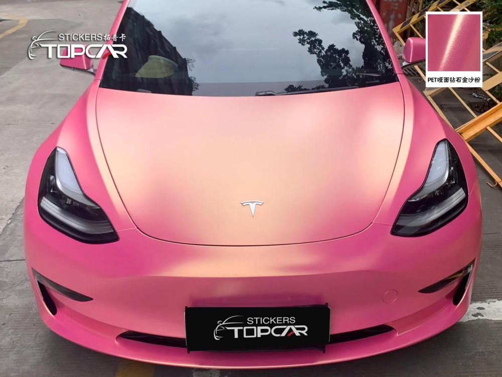 Innovative Car Light Color Change Film Technology with TOPCAR Matte Diamond Chameleon Gold Pink in Advanced Car Films