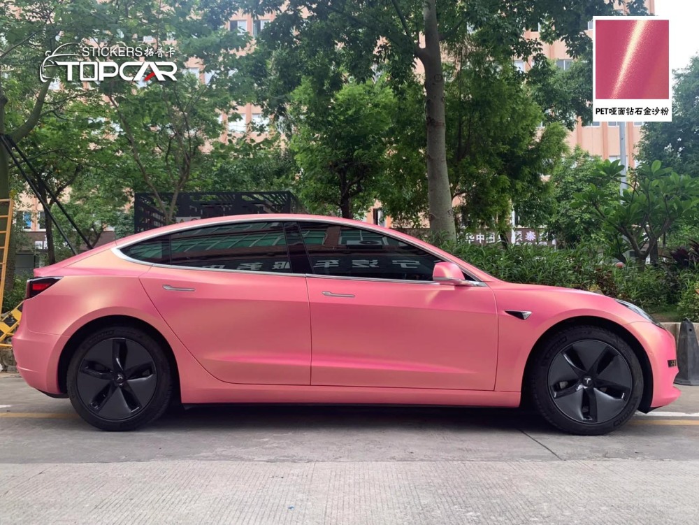 Innovative Car Light Color Change Film Technology with TOPCAR Matte Diamond Chameleon Gold Pink in Advanced Car Films