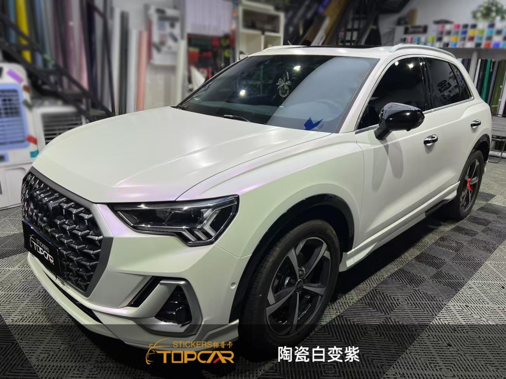 Professional Wrap a Car Solutions Featuring TOPCAR Lavender Satin Ceramic Premium Car Wrap Printed Vinyl