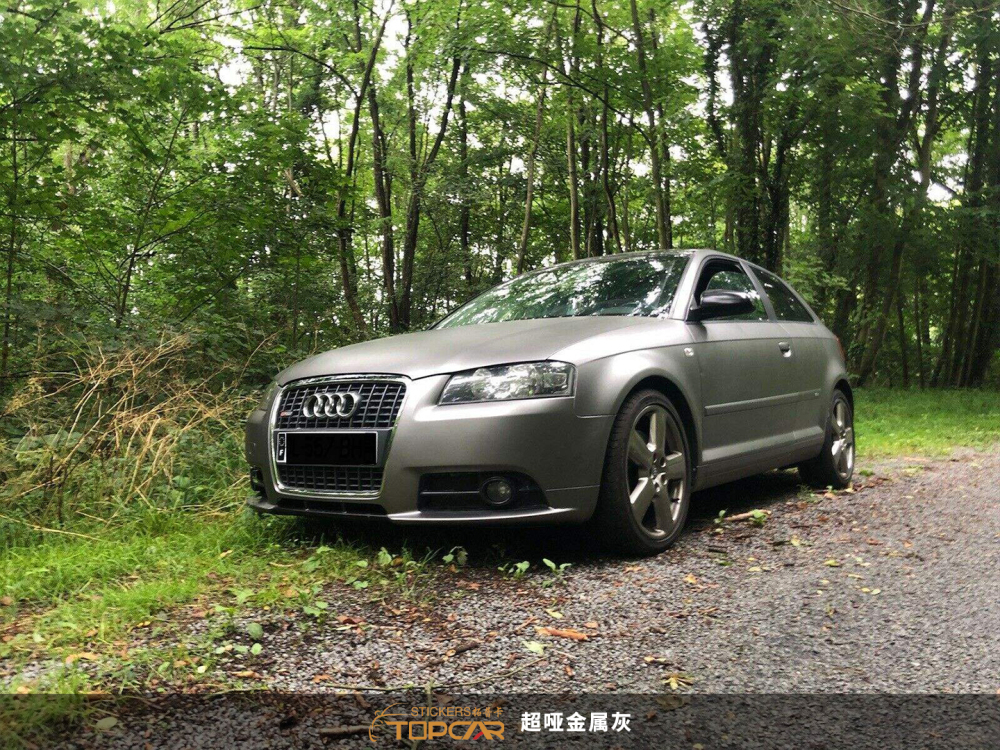 Technical Vinyl Wrap Auto Solutions with TOPCAR Matte Silver Grey Advanced Vinyl Vehicle Wrap Material