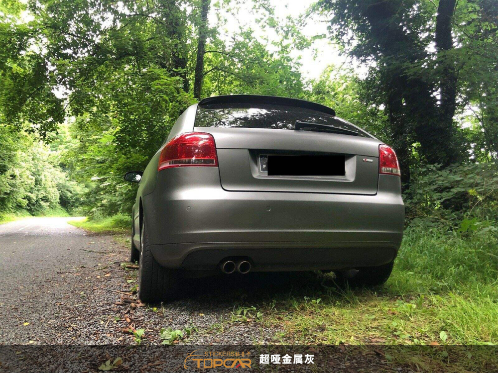 Technical Vinyl Wrap Auto Solutions with TOPCAR Matte Silver Grey Advanced Vinyl Vehicle Wrap Material