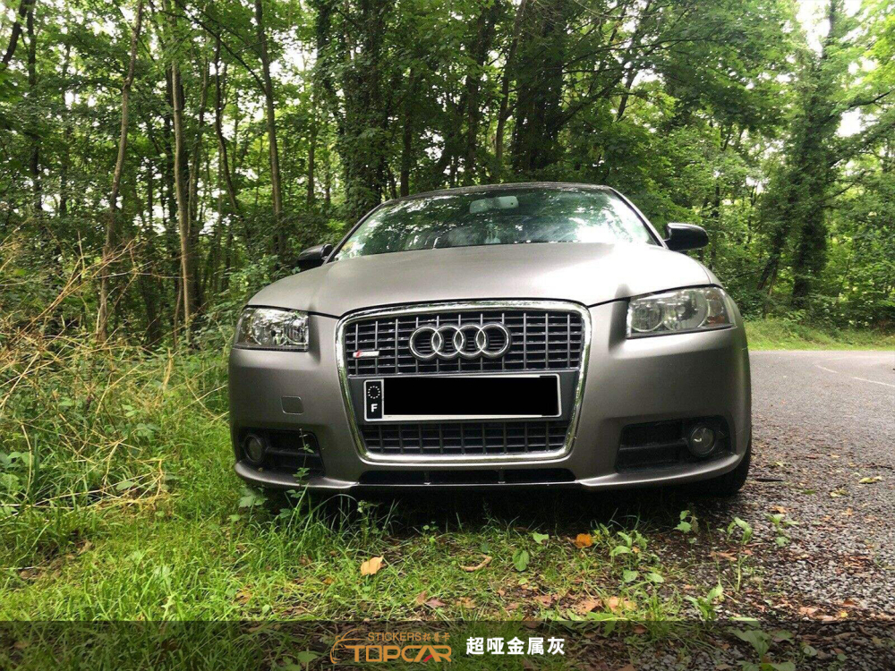 Technical Vinyl Wrap Auto Solutions with TOPCAR Matte Silver Grey Advanced Vinyl Vehicle Wrap Material