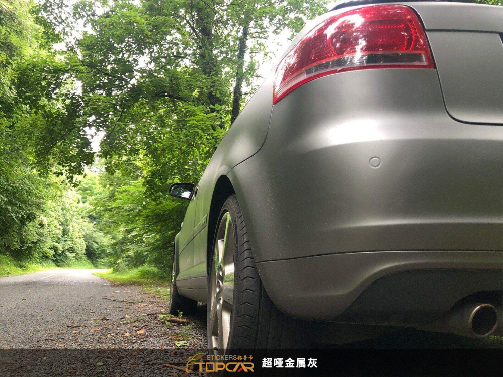 Technical Vinyl Wrap Auto Solutions with TOPCAR Matte Silver Grey Advanced Vinyl Vehicle Wrap Material