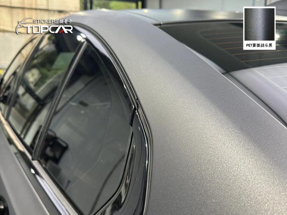 Technical Car Wrap Vinyl Stretch Film Solutions Featuring TOPCAR Fog Black in Professional Car Wrapping Foil Systems