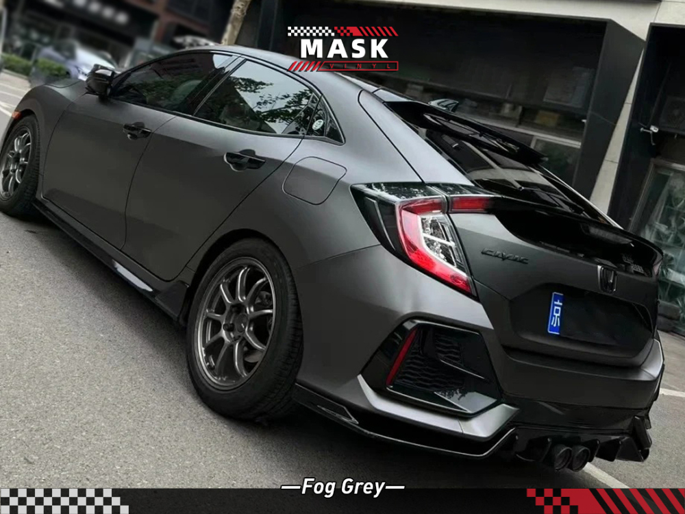 Industrial Car Wrap Grey Solutions Featuring TOPCAR Fog Grey for Technical Car Body Wrap Sticker Applications