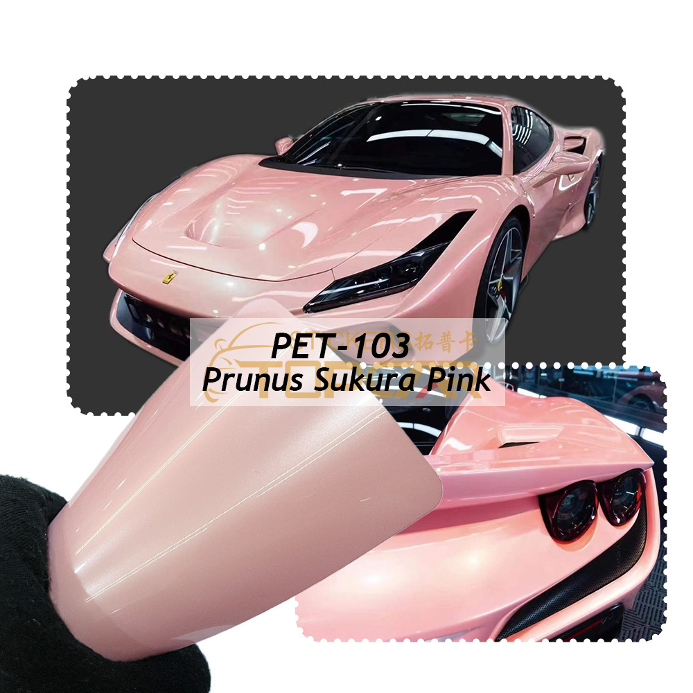 Transparent Wrap a Car Price Solutions Featuring TOPCAR Prunus Sukura Pink Advanced Wrap Stretch Film