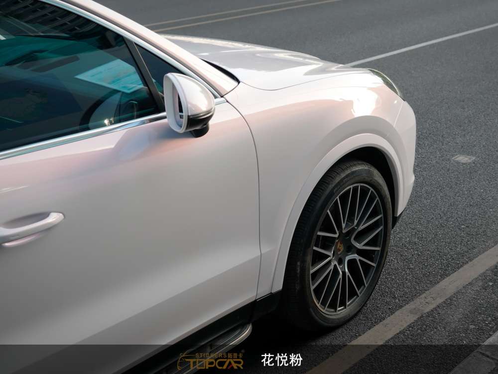 Technical Car Wrap Pearl Systems Featuring TOPCAR Flower Pearl Pink in Professional Car Wrapping Foil Applications