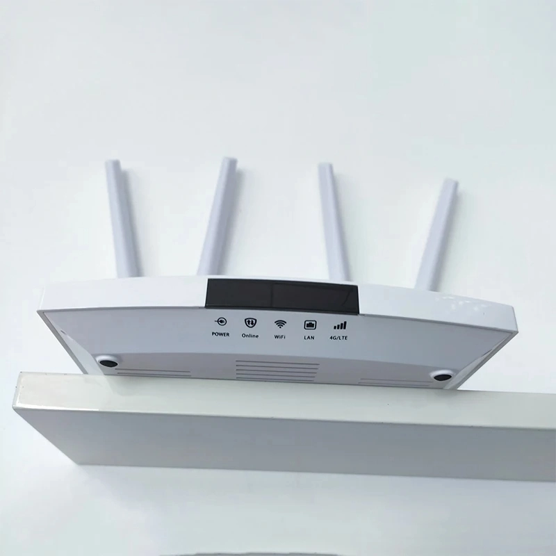 HOSAYA Router WiFi 4G Con Scheda SIM – 32 Utenti, 3 Porte RJ45, 4 Antenne, Versione Europa