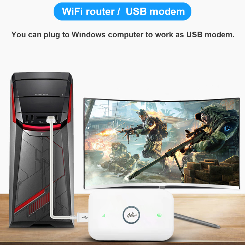 HOSAYA GS26 | PORTABLE 4G WIFI Router | Standard SIM | 8 WIFI Users | 2100mAh Removable Battery
