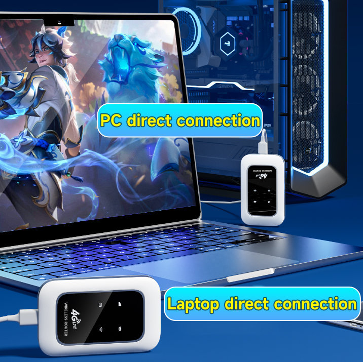 Portable WiFi 4G SIM Card Router 10 WiFi Users Built-in Battery LED Indicators Saving Power High Speed Travel Hotspot 4G LTE WiFi Modem Mini Router Unlocked 4G mifi Pocket WiFi