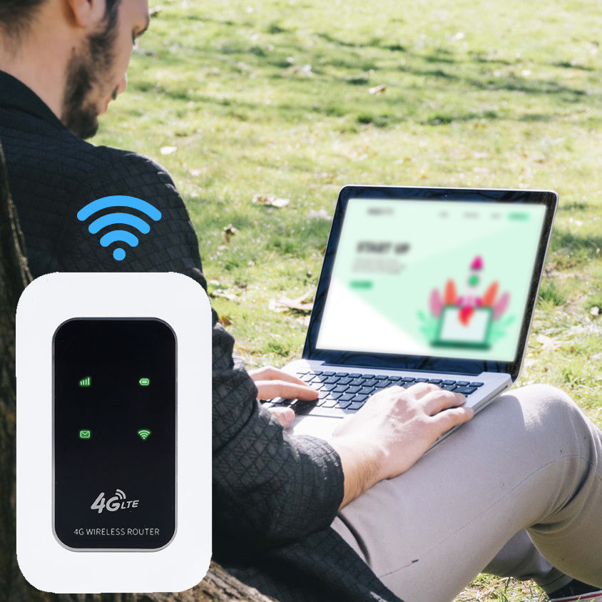 Portable WiFi 4G SIM Card Router 10 WiFi Users Built-in Battery LED Indicators Saving Power High Speed Travel Hotspot 4G LTE WiFi Modem Mini Router Unlocked 4G mifi Pocket WiFi