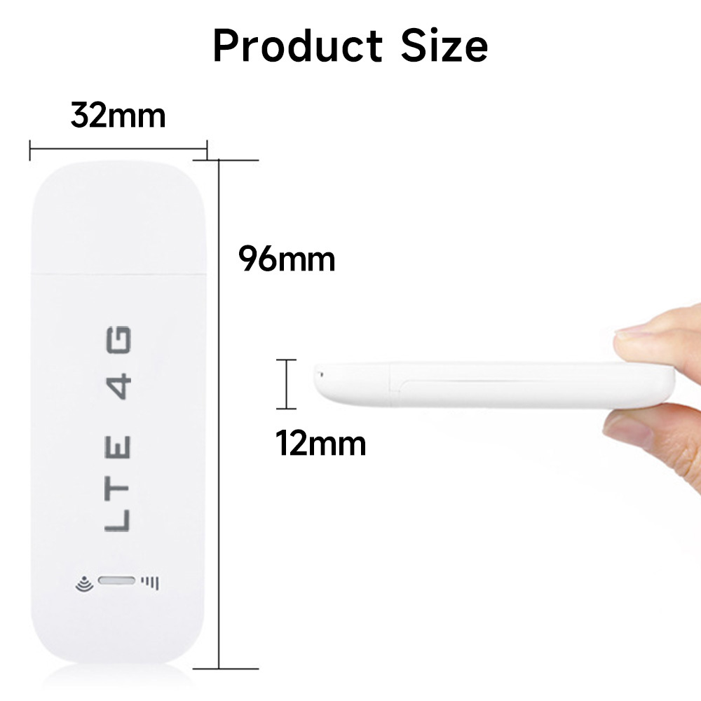 Portable WiFi 4G WiFi Router with SIM Card Slot LTE USB WiFi Modem High Speed Portable Travel Hotspot Mini Router Unlocked 4G dongle Plug and Play for Cars for Powerbank for Traveling