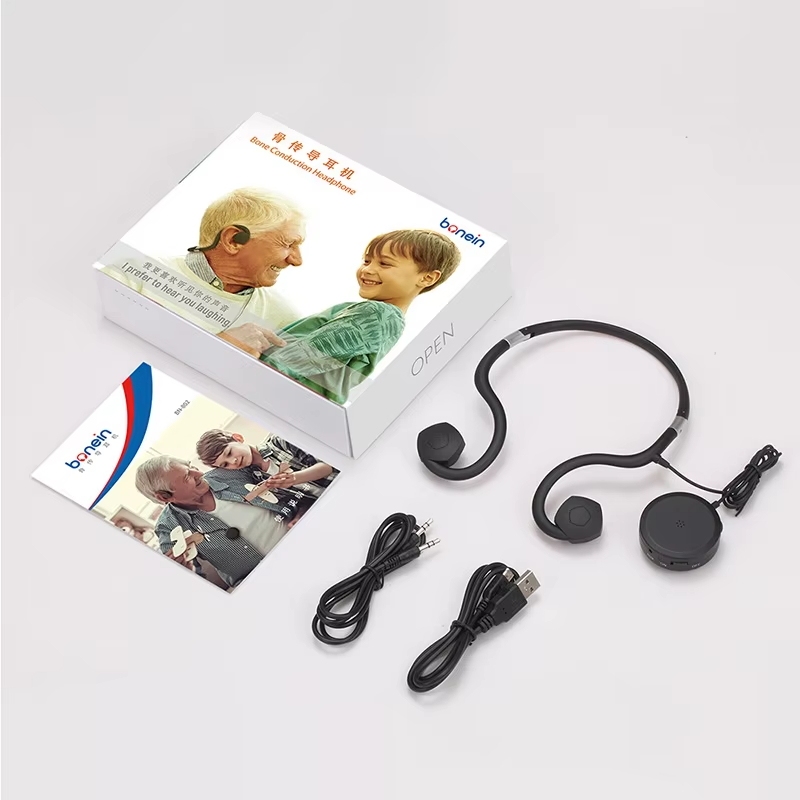 BN802 Bone Conduction earphone Hearing Aid headphone for old man built-in battery sound amplifier headset sport  TV earphone