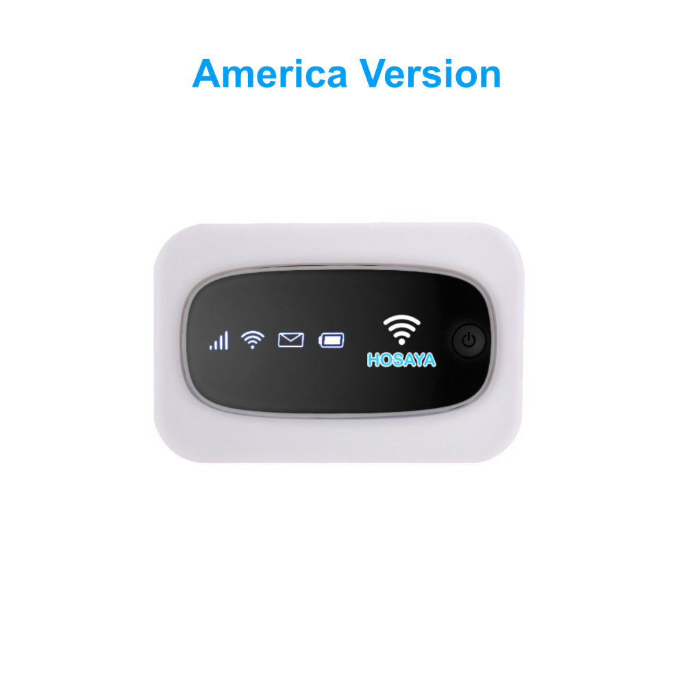 HOSAYA Portable WiFi 4G LTE SIM Card Router Built-in Battery 10 Wireless Users High Speed Portable Travel Hotspot Mini Router Unlocked 4G mifi Pocket WiFi Modem (LED Light HM7)