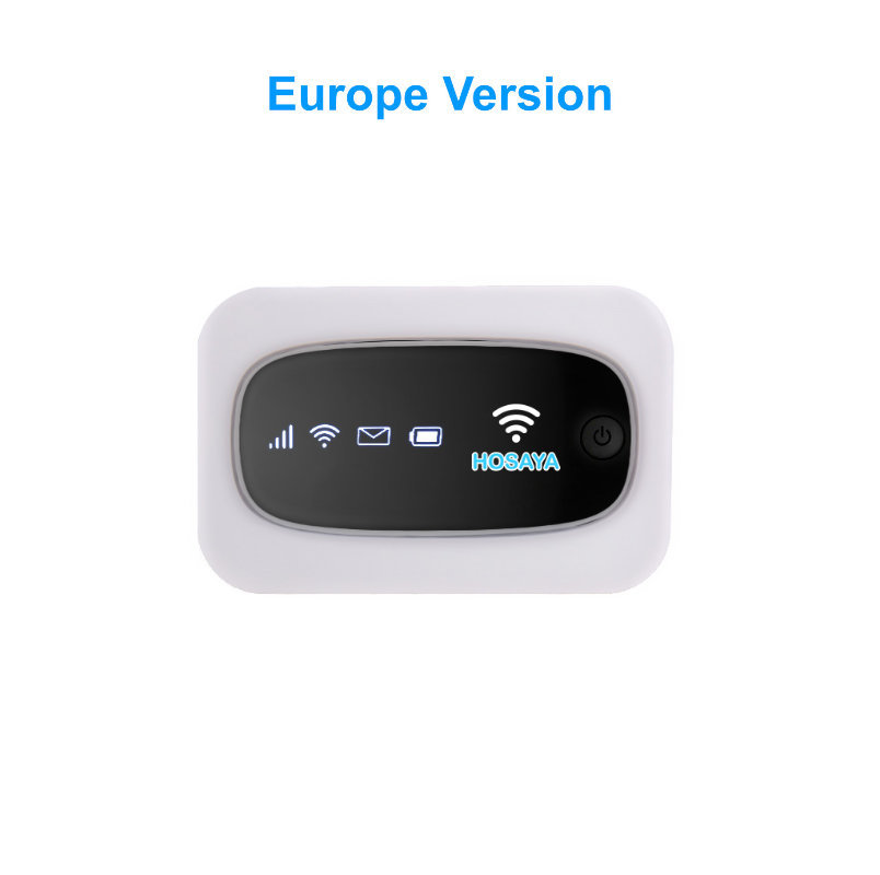 HOSAYA Portable WiFi 4G LTE SIM Card Router Built-in Battery 10 Wireless Users High Speed Portable Travel Hotspot Mini Router Unlocked 4G mifi Pocket WiFi Modem (LED Light HM7)