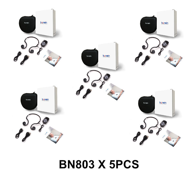 BN803 Bone Conduction Headphone  sound amplifier 7 adjustable bands TV earphone built-in battery Hearing Aid Earphone