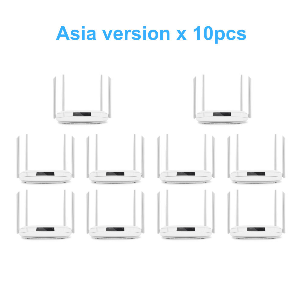 HOSAYA  4G WiFi Router portable wifi LTE CPE SIM card modem  dual power ports 12V 5V 32 WIFI Users 4 Antennas 4 RJ45 Ports