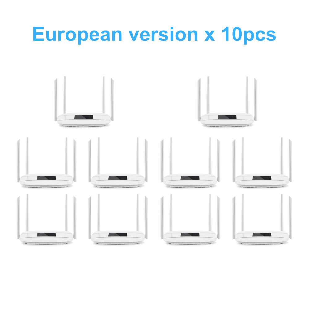 HOSAYA  4G WiFi Router portable wifi LTE CPE SIM card modem  dual power ports 12V 5V 32 WIFI Users 4 Antennas 4 RJ45 Ports