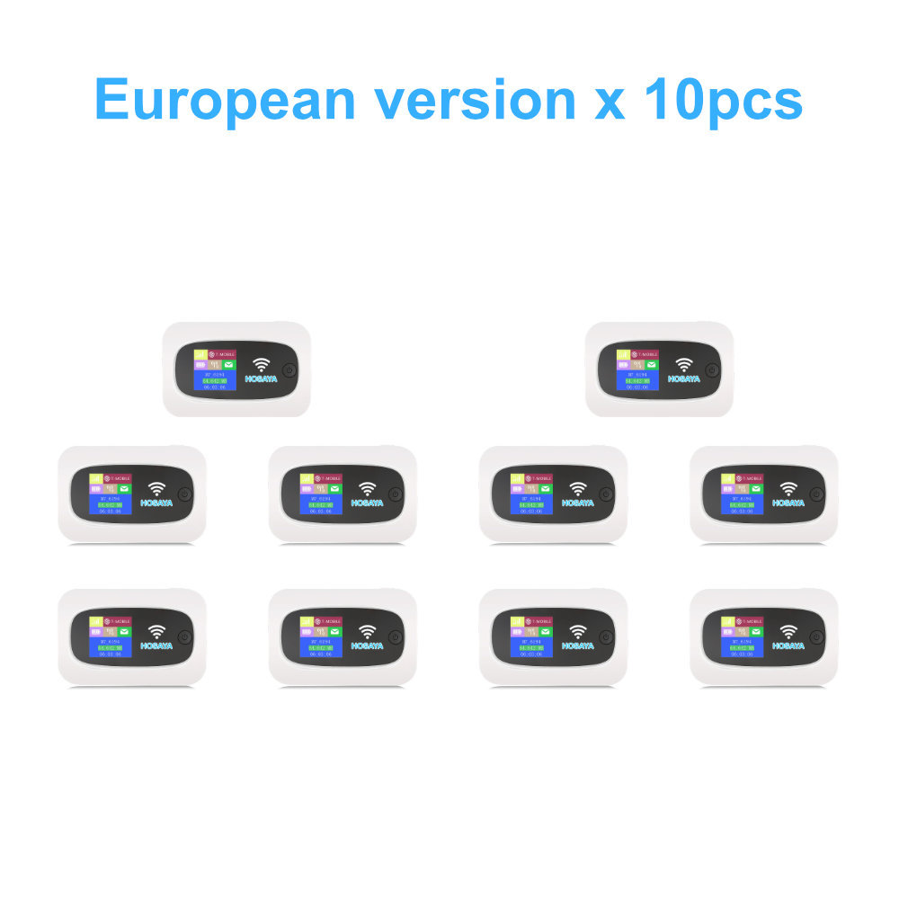 Portable WiFi 4G LTE SIM Card Router Color LCD Display Built-in Battery 10 Users High Speed Portable Travel Hotspot Mini Router Unlocked 4G mifi Pocket WiFi Modem