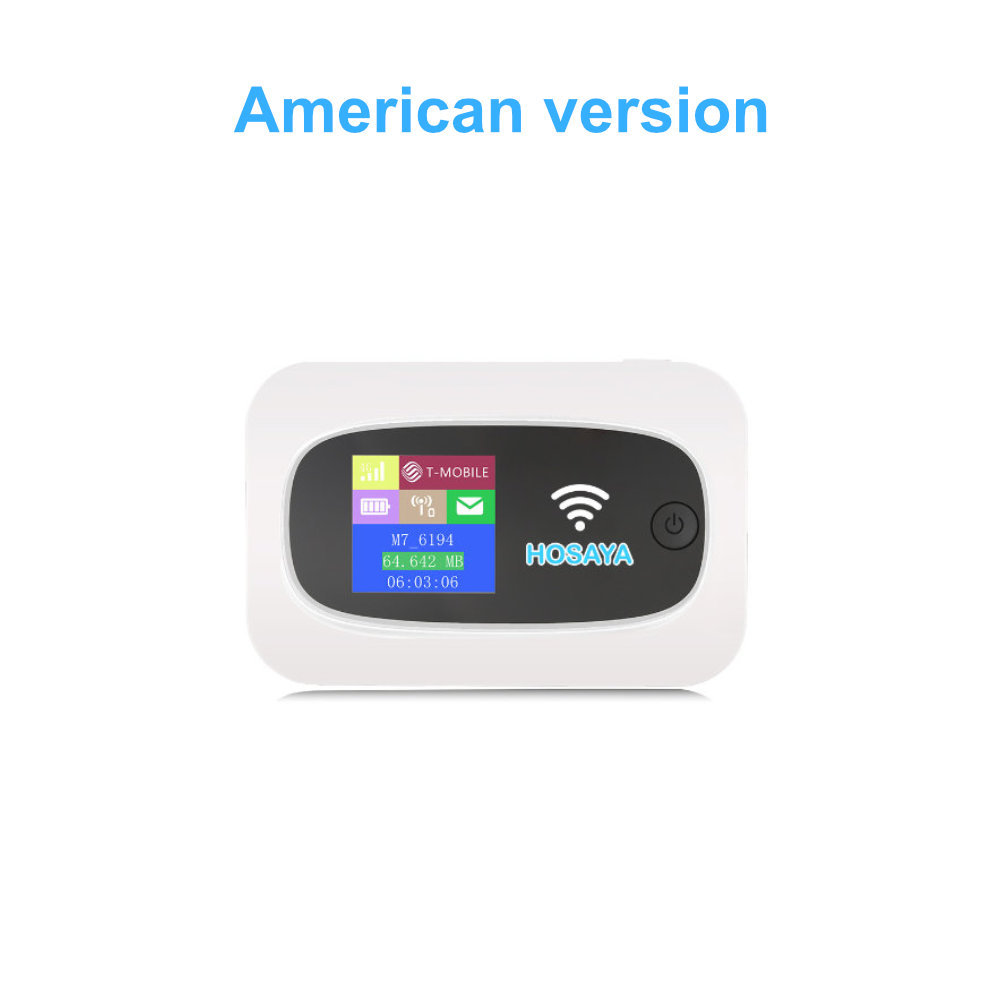 Portable WiFi 4G LTE SIM Card Router Color LCD Display Built-in Battery 10 Users High Speed Portable Travel Hotspot Mini Router Unlocked 4G mifi Pocket WiFi Modem