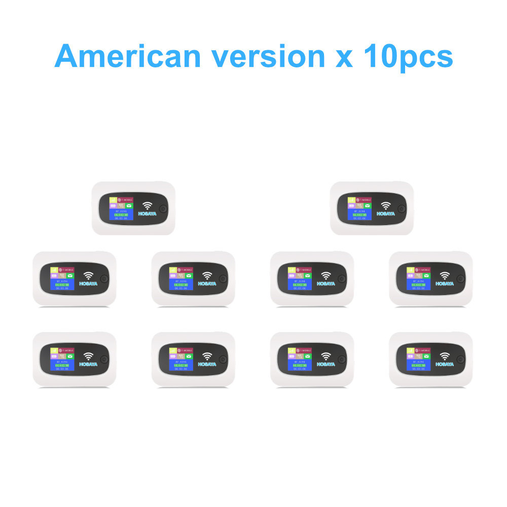 Portable WiFi 4G LTE SIM Card Router Color LCD Display Built-in Battery 10 Users High Speed Portable Travel Hotspot Mini Router Unlocked 4G mifi Pocket WiFi Modem