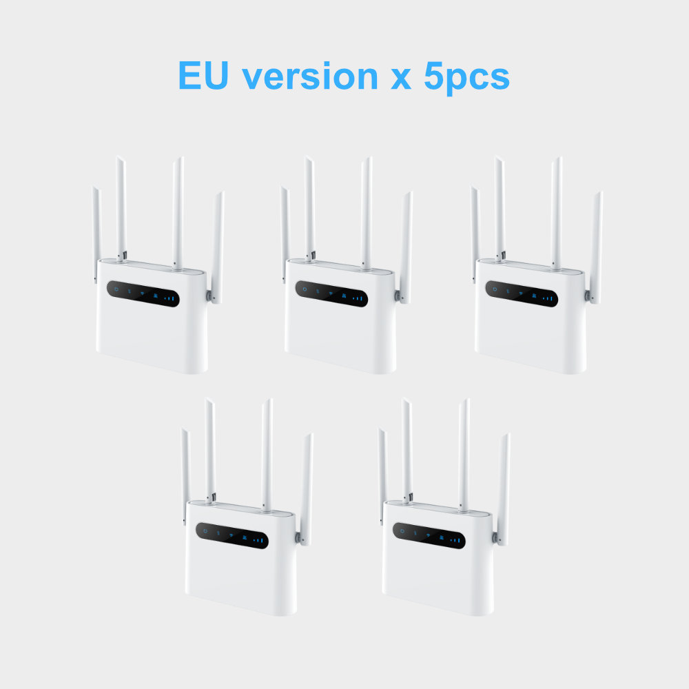 4G SIM card wifi router portable wifi modem 4G CPE hotspot 32 WIFI Users 4 Antennas 3 RJ45 Ports