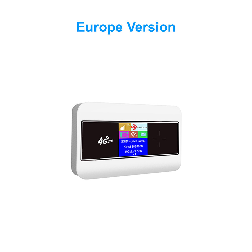 HOSAYA 4G SIM card wifi router portable wifi modem 4G CPE hotspot 10 WIFI Users  2100mAh Removable Battery  Color Screen  1 CRC9 Port