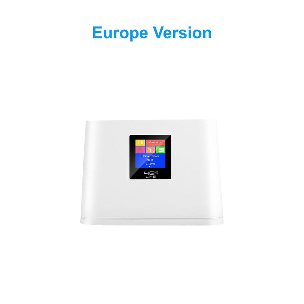 HOSAYA 4G SIM card wifi router portable wifi modem 4G CPE hotspot 10 WIFI Users  Internal Antenna  1 RJ45 Port  Color Screen