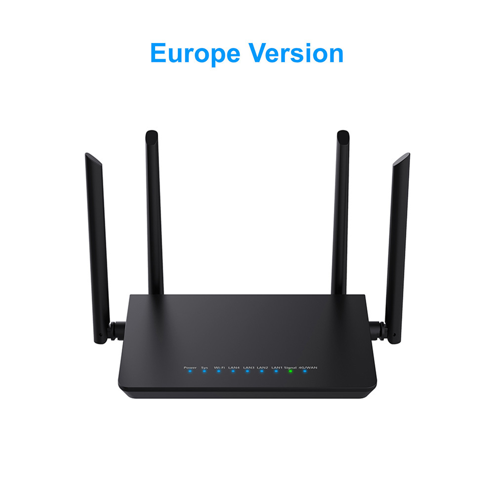 HOSAYA 4G SIM card wifi router portable wifi modem 4G CPE hotspot 32 WIFI Users  4 Antennas  4 RJ45 Ports